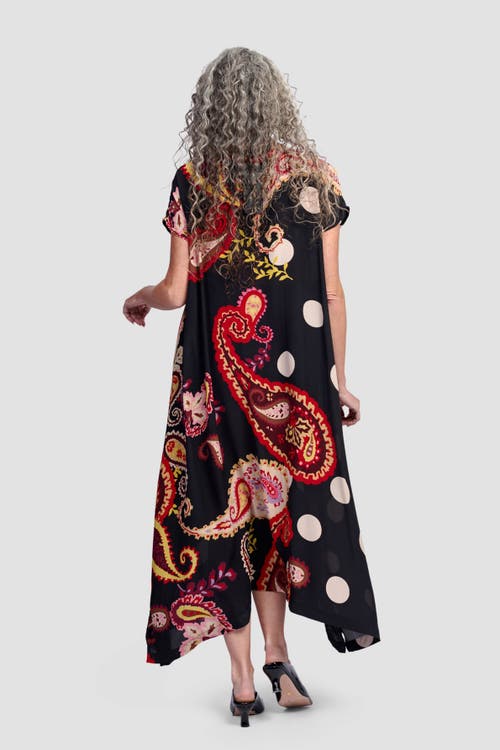 ALEMBIKA ALEMBIKA POLKA DOTS MIXED PRINT WRAP DRESS