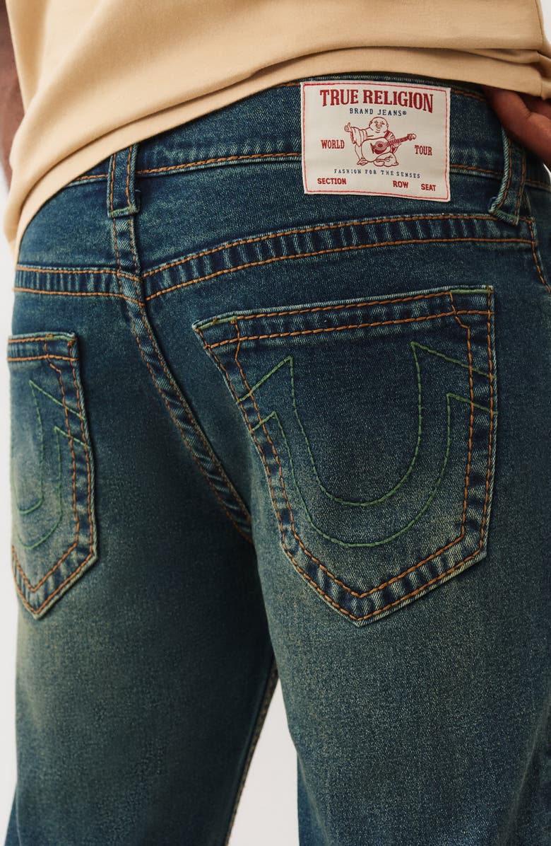 True Religion Ricky Big T-Flap Straight Leg Jeans, Alternate, color, Medium Amber Nights Wash