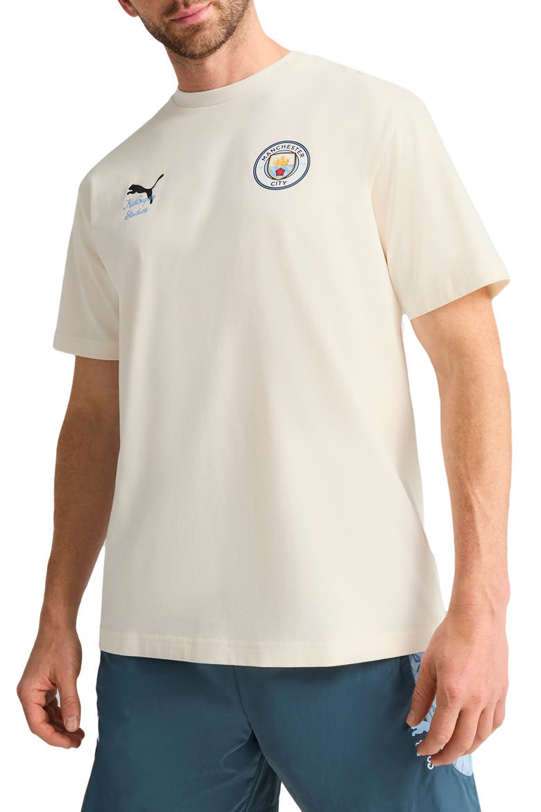 x KidSuper MCFC Cotton Graphic T-Shirt, Main, color, WARM WHITE-PUMA BLACK