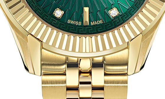 Женские часы Versace Greca Time Diamond Bracelet Watch, 30mm — фото 6