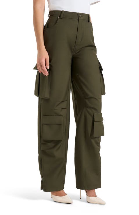 Emilie Tailored High Rise Cargo Trousers