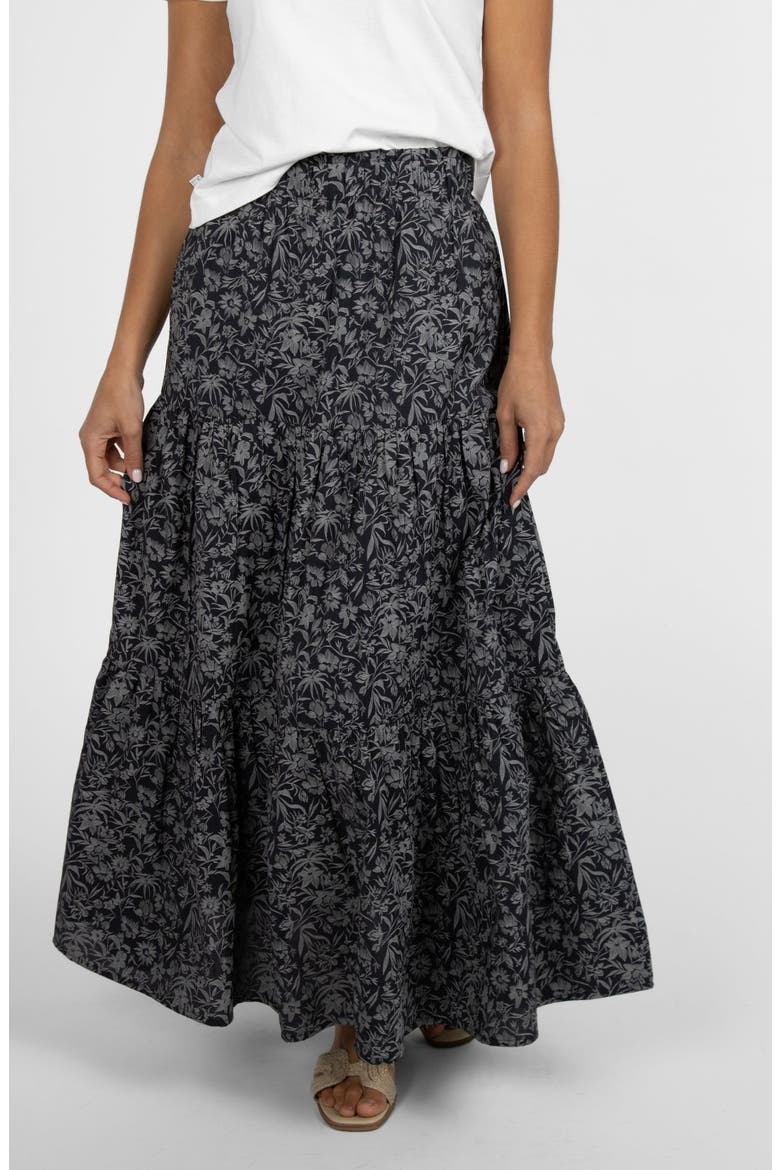 Meadows Skirt, Main, color, Midnight Botanical