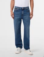 BILLIONAIRE Relaxed Fit Jeans Leather Details Men