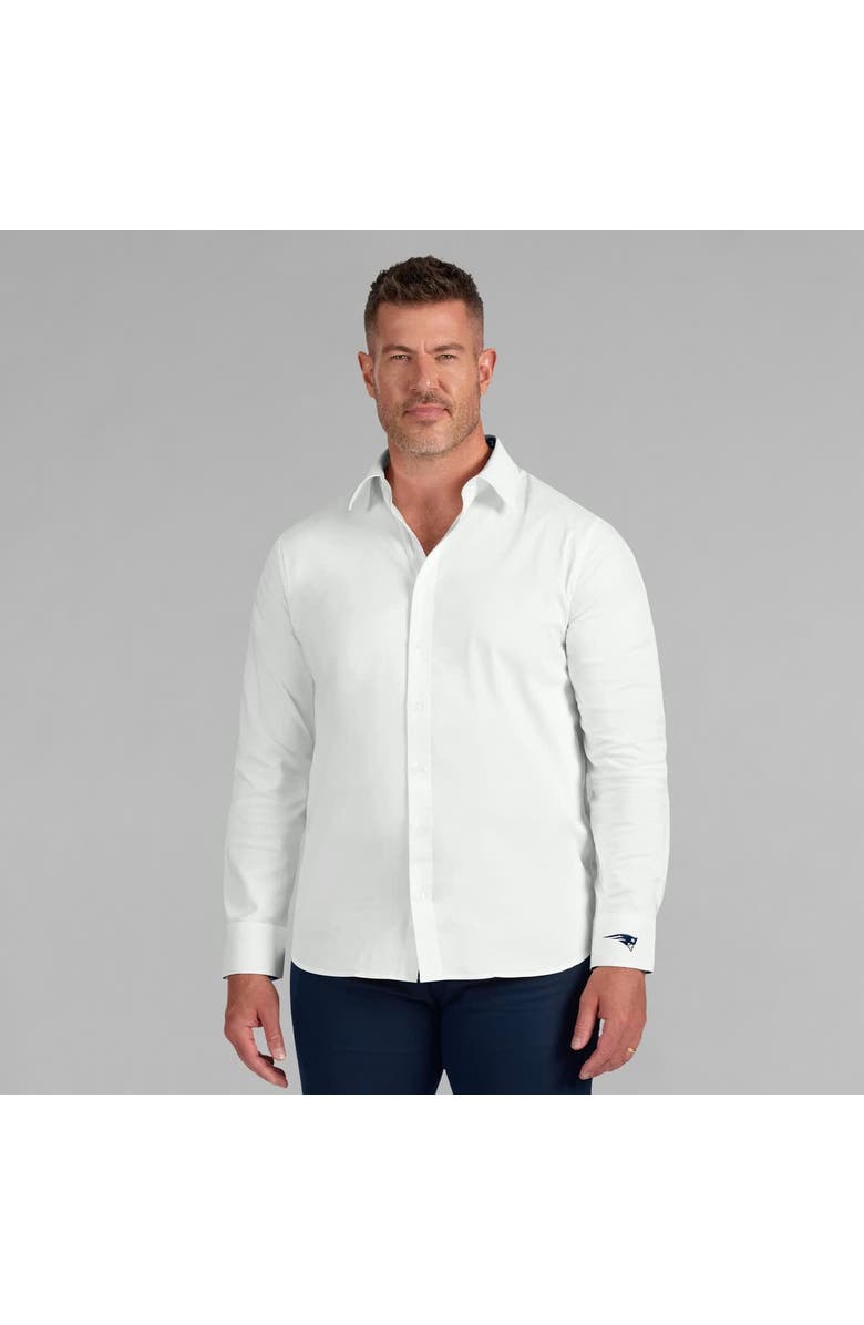 J. Palmer Men's J. Palmer White New England Patriots Man-In-Motion Long Sleeve Button-Up Dress Shirt, Alternate, color, White