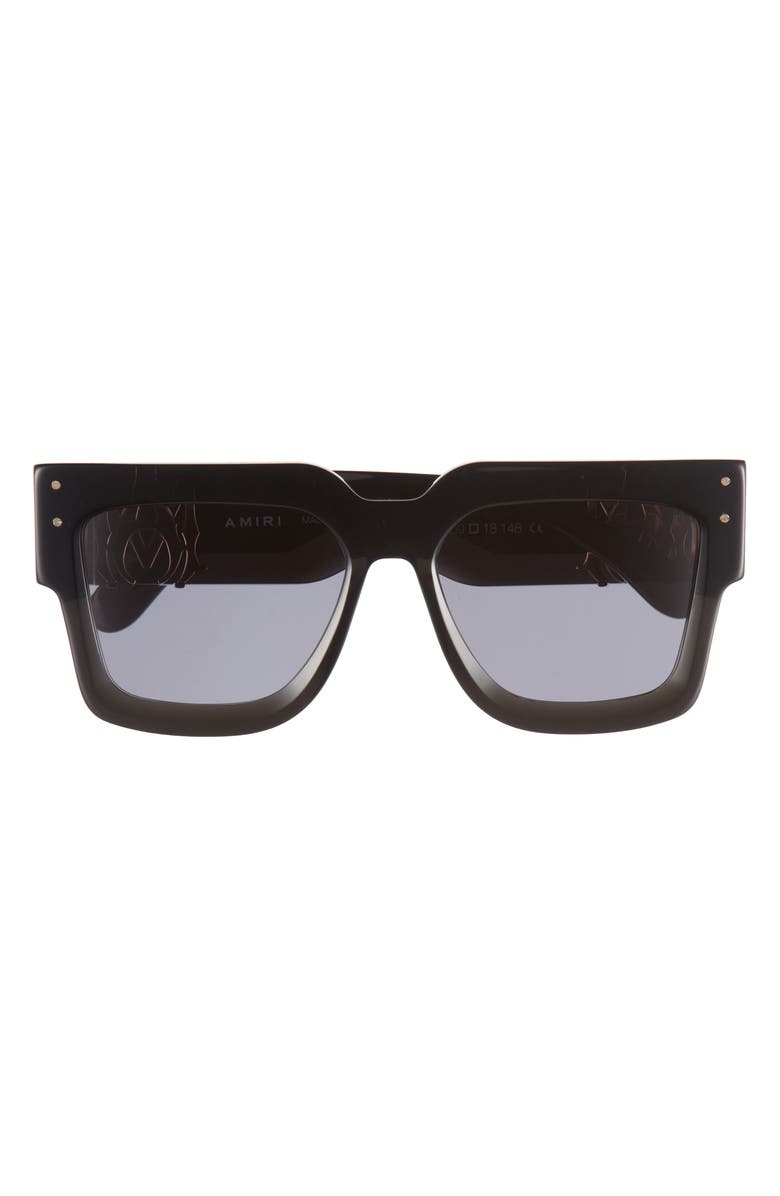 AMIRI Jumbo MA Logo Square Sunglasses, Main, color,