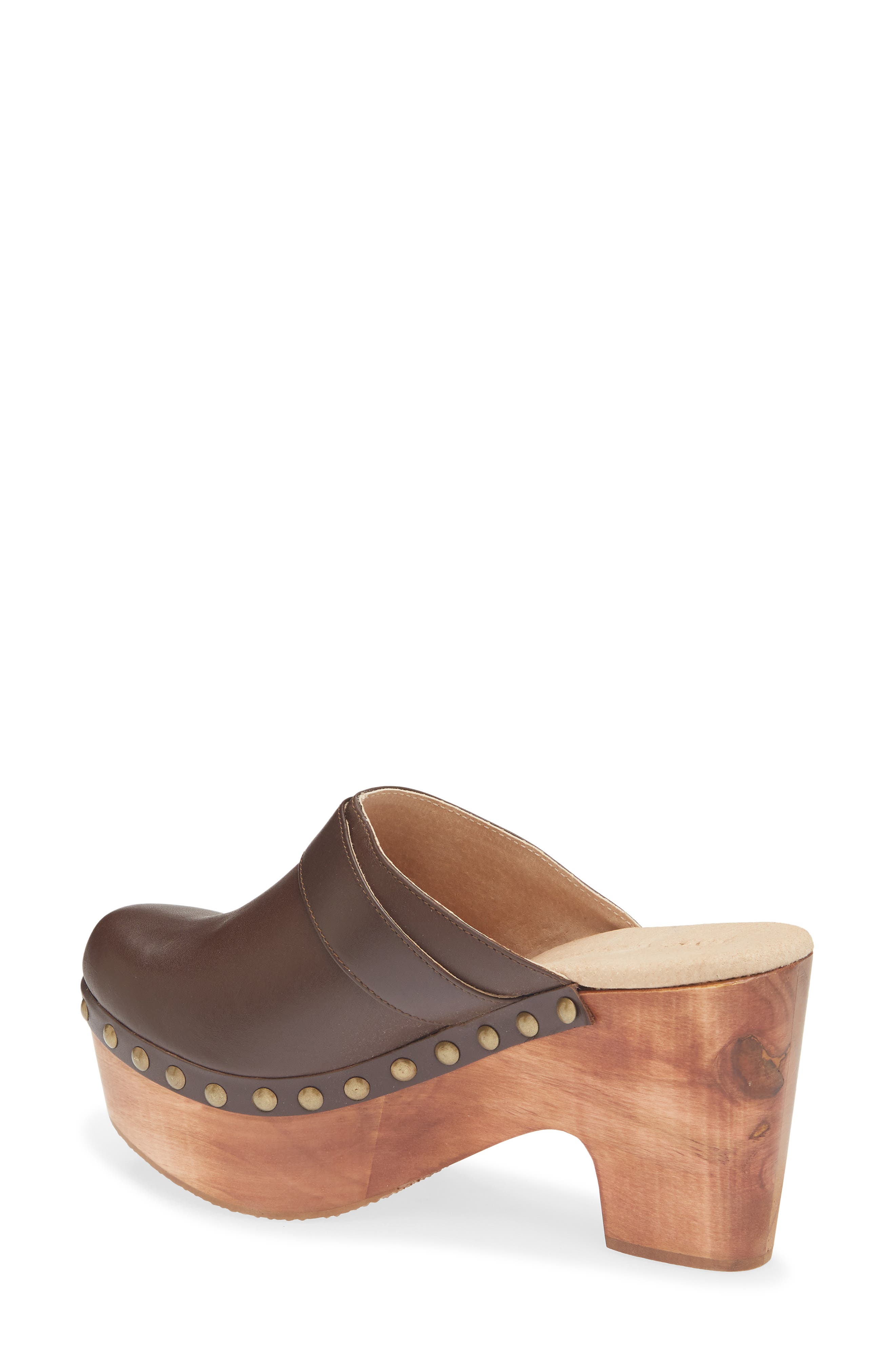 Platform Mule, Alternate, color, CHOCOLATE