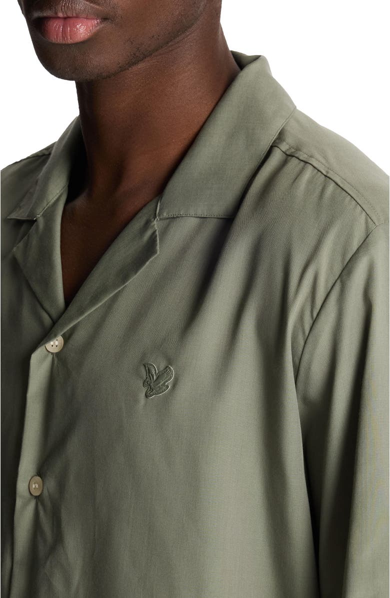 Lyle & Scott Contrast Cuff Shirt, Alternate, color, Clay Green/ White