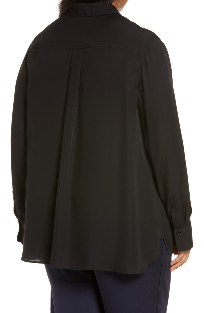 Vince Slim Fit Stretch Silk Button-Up Shirt, Alternate, color,