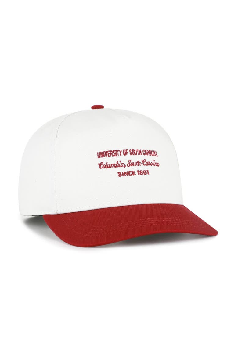 Men's '47 White South Carolina Gamecocks Contemporary Basics Two-Tone Hitch Adjustable Hat, Alternate, color, White