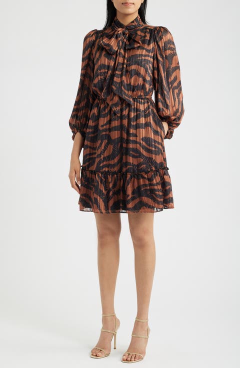Metallic Blouson Dress