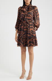 Eliza J Metallic Blouson Dress