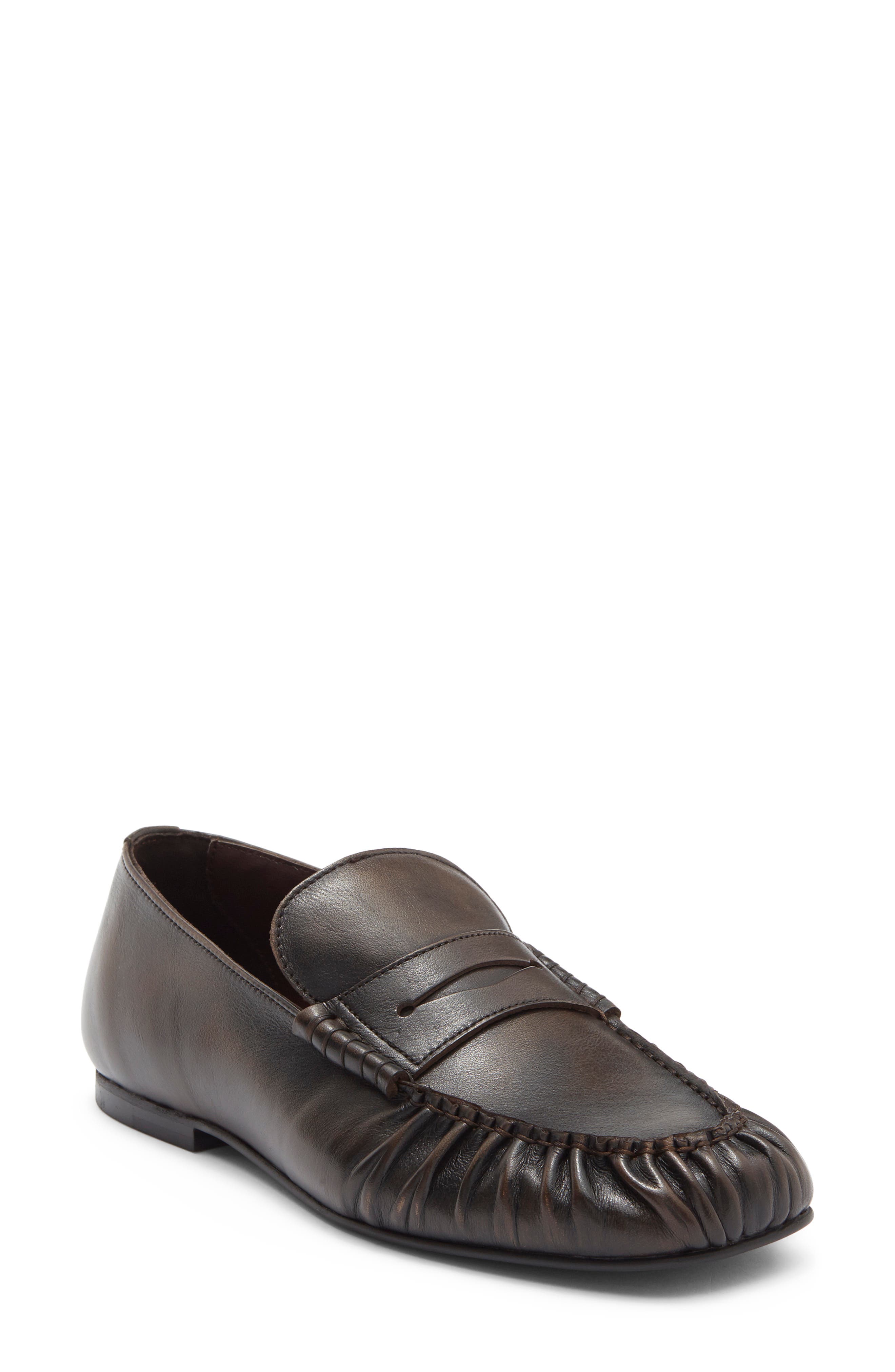 ALOHAS Aven Penny Loafer, Main, color, Vintage Effect Brown