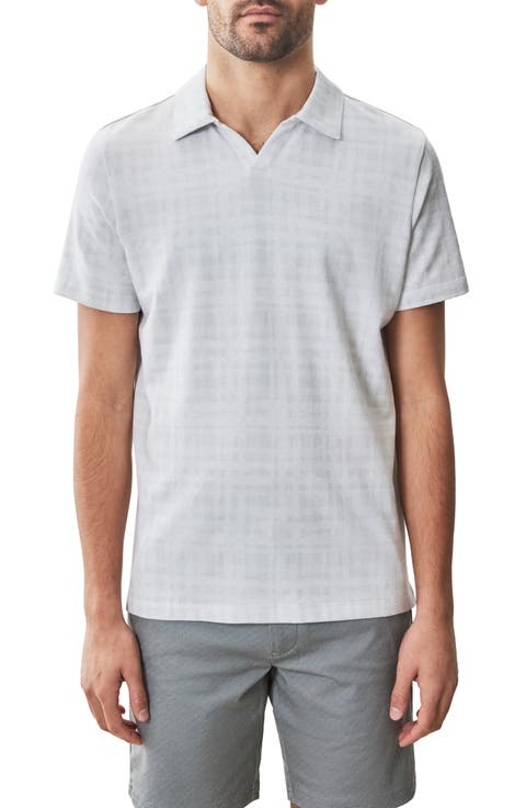 Collins Stripe Johnny Collar Polo