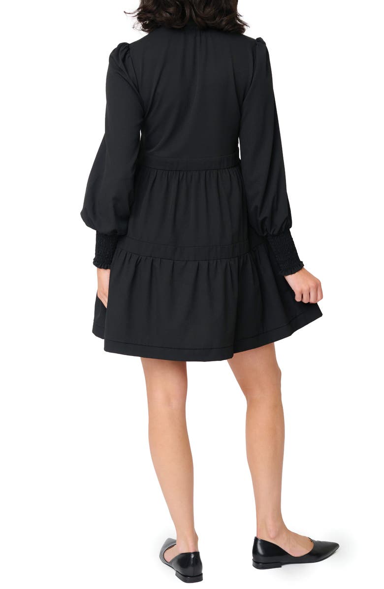 GIBSONLOOK Long Sleeve Minidress, Alternate, color, Black