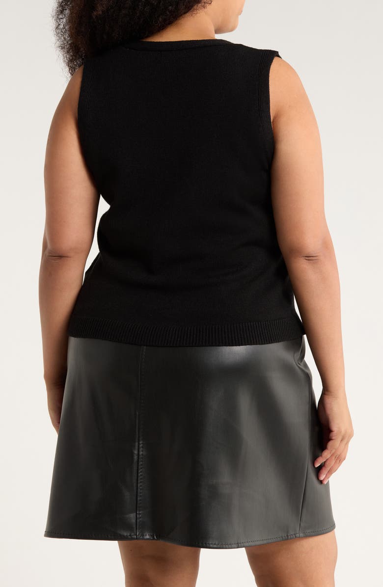 MAX STUDIO V-Neck Sweater Vest, Alternate, color, Black