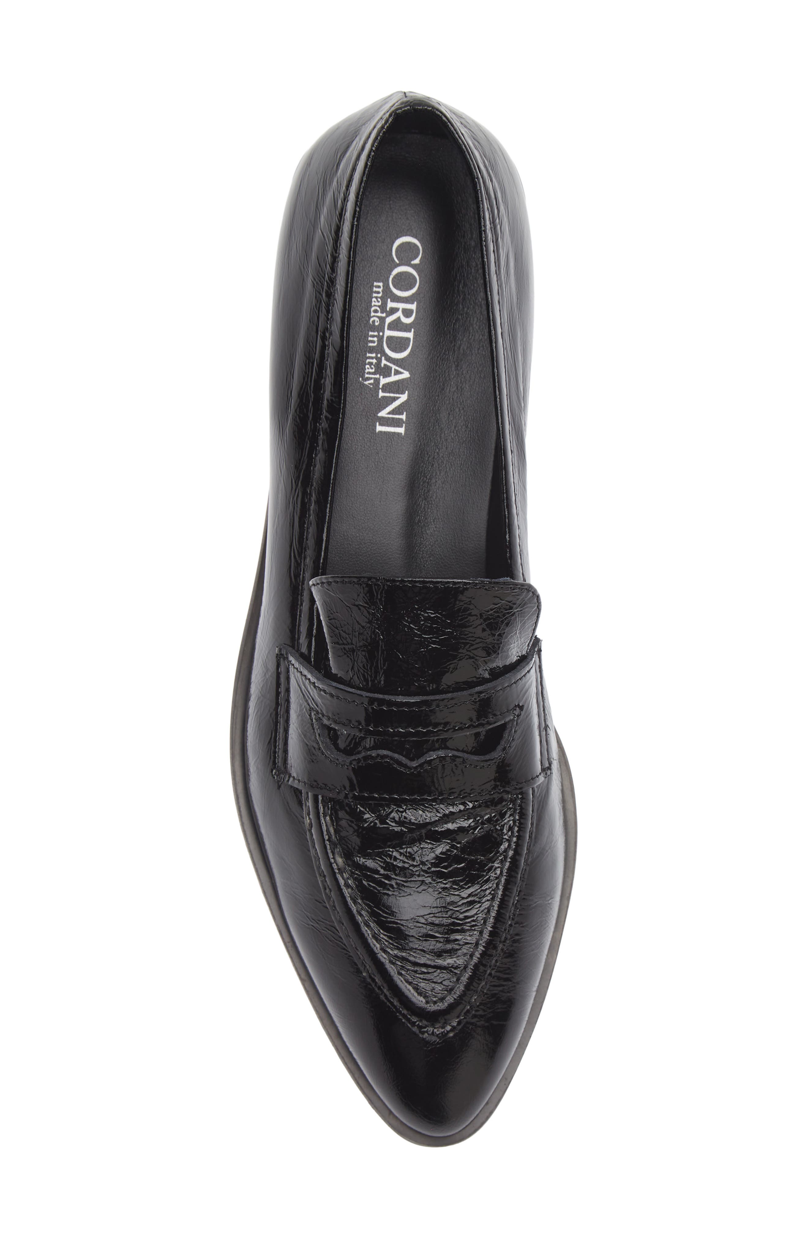 Adrian Pointed Toe Loafer, Alternate, color, BLACK PATENT