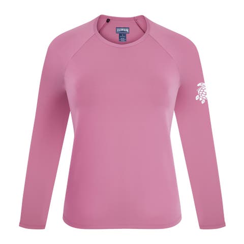 Women Long Sleeves Rashguard Top Solid