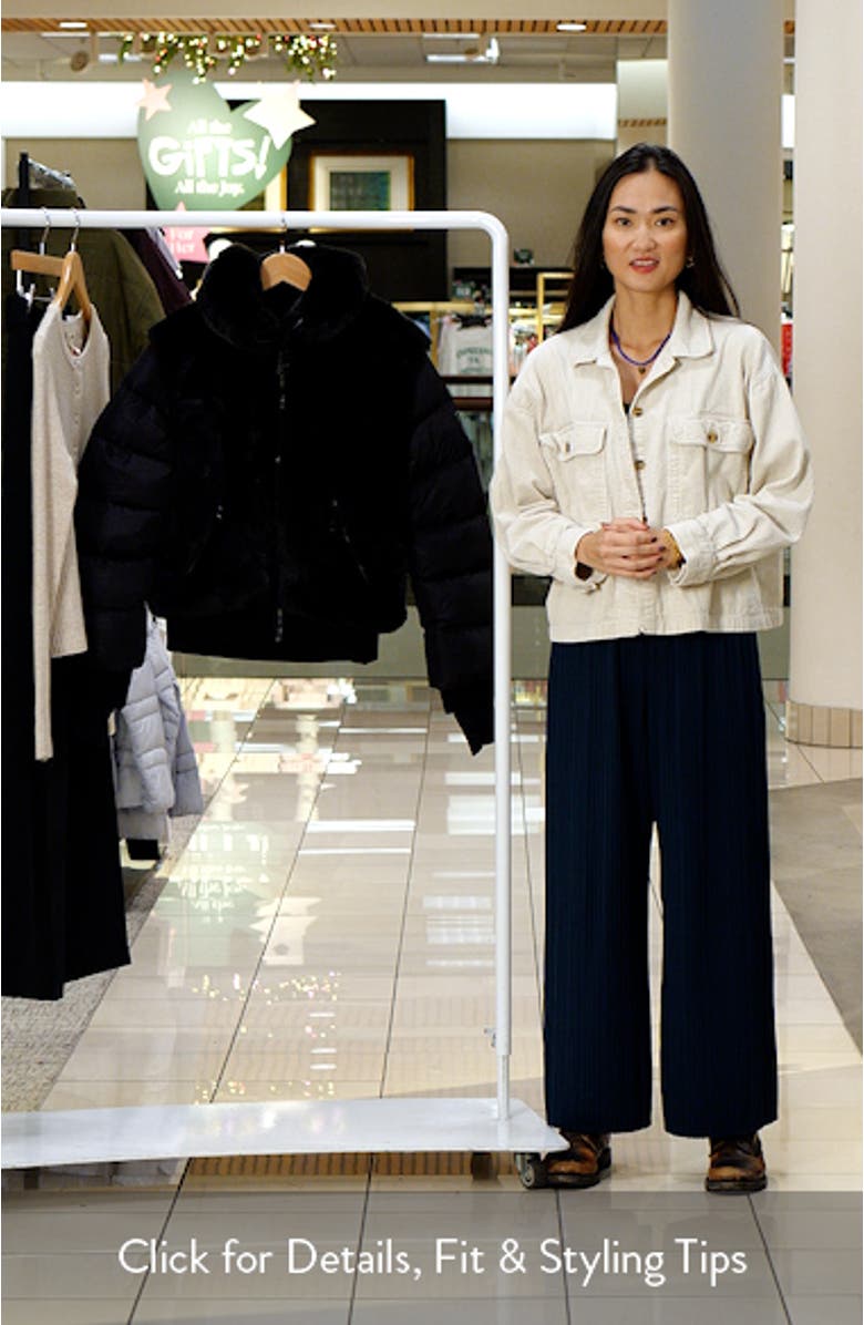 Carlie Faux Fur Quilted Down Puffer Jacket, sales video thumbnail