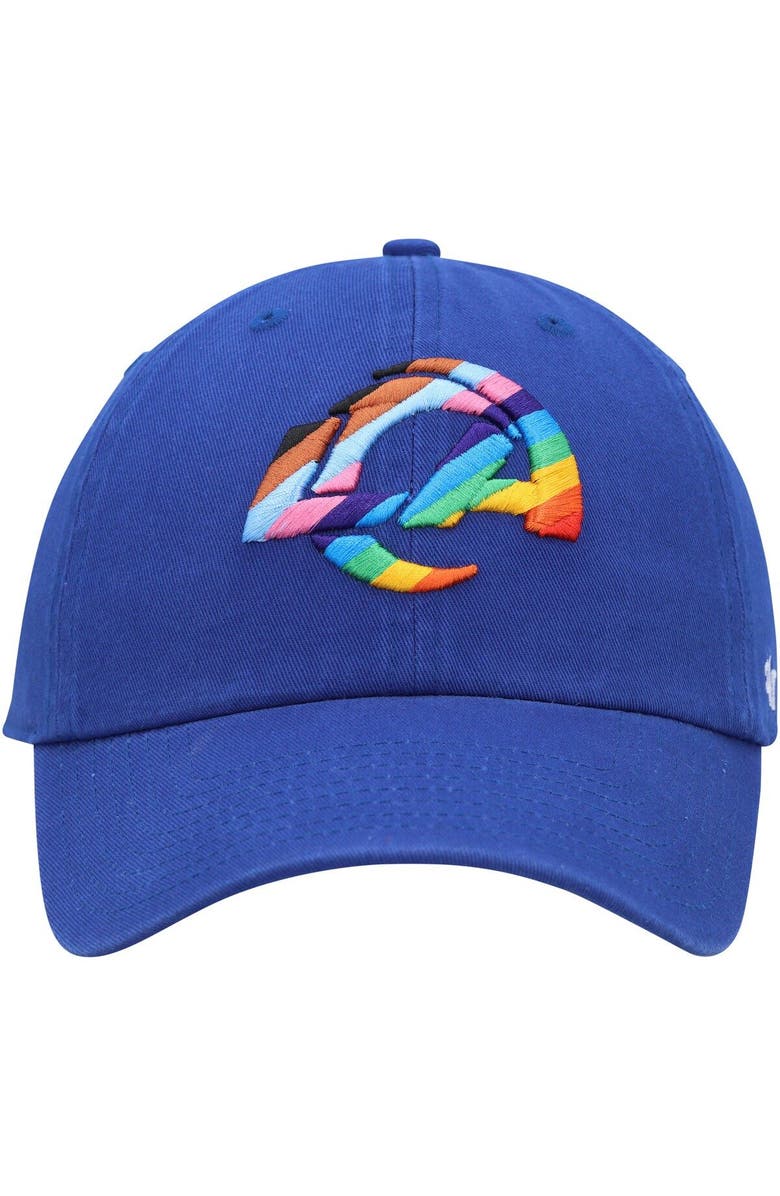 '47 Men's '47 Royal Los Angeles Rams Pride Clean Up Adjustable Hat, Alternate, color, Royal