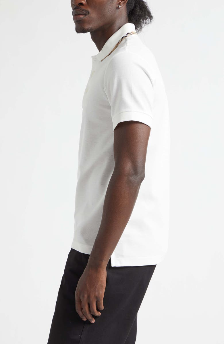 Burberry Eddie Cotton Piquè Polo, Alternate, color, Chalk