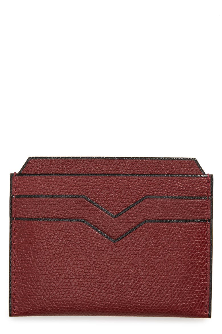 Leather Card Case, Main, color, MARASCA