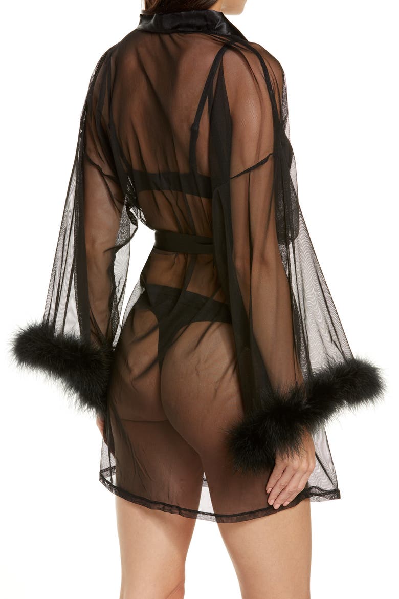 Magic Feather Trim Wrap, Alternate, color, BLACK
