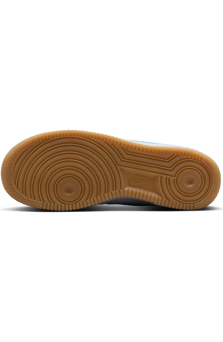 Nike Kids
Air Force 1 Sneaker, Alternate, color, White/ Blue Beyond/ Brown