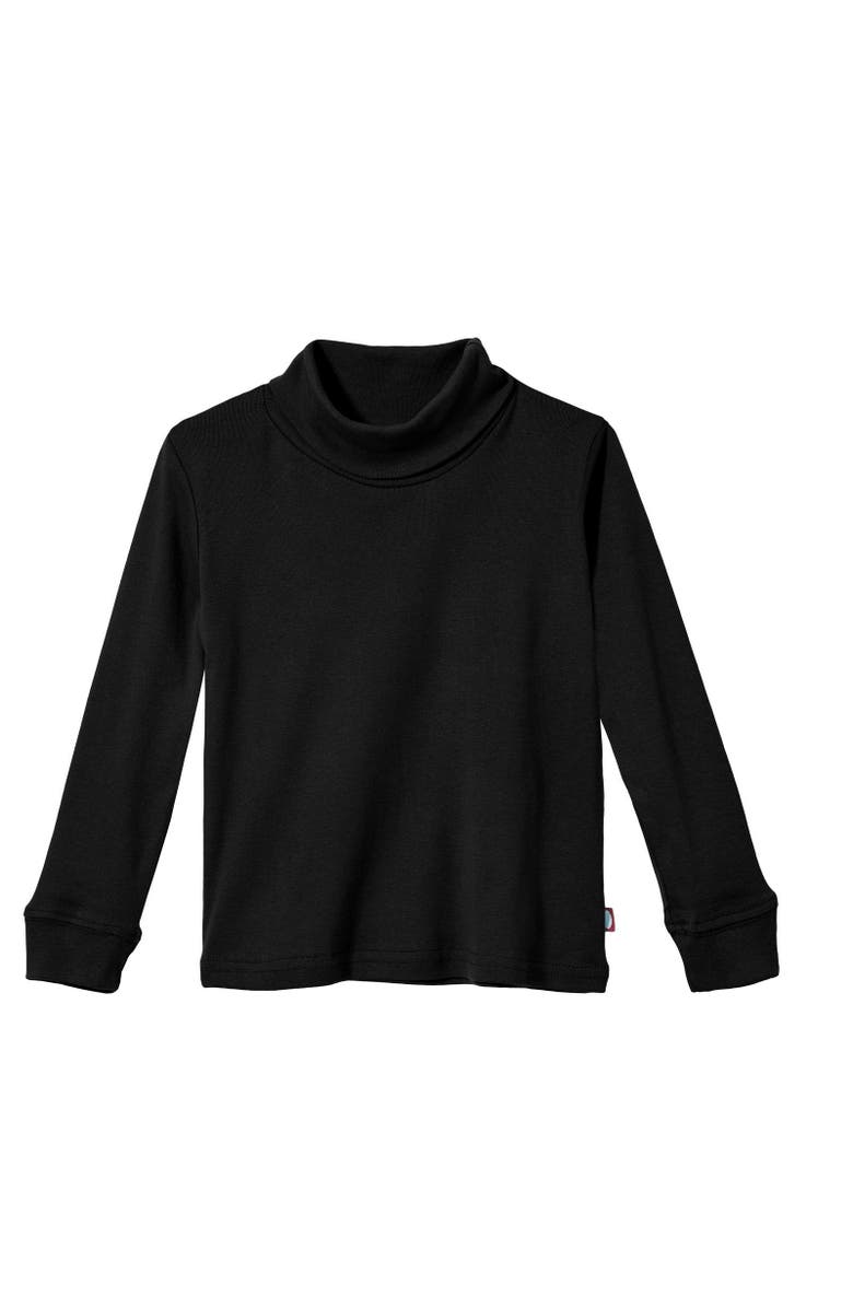 CITY THREADS Boys and Girls Soft Cotton Turtleneck, Alternate, color, Black