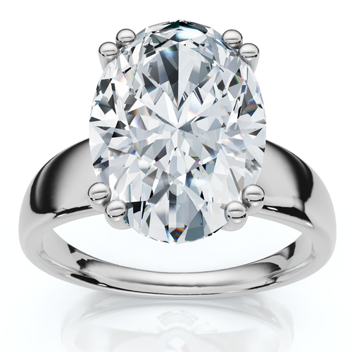 Bliss Diamond Certified 4ct Oval Diamond Solitaire Engagement Ring 14k Gold Or Plat Lab Grown