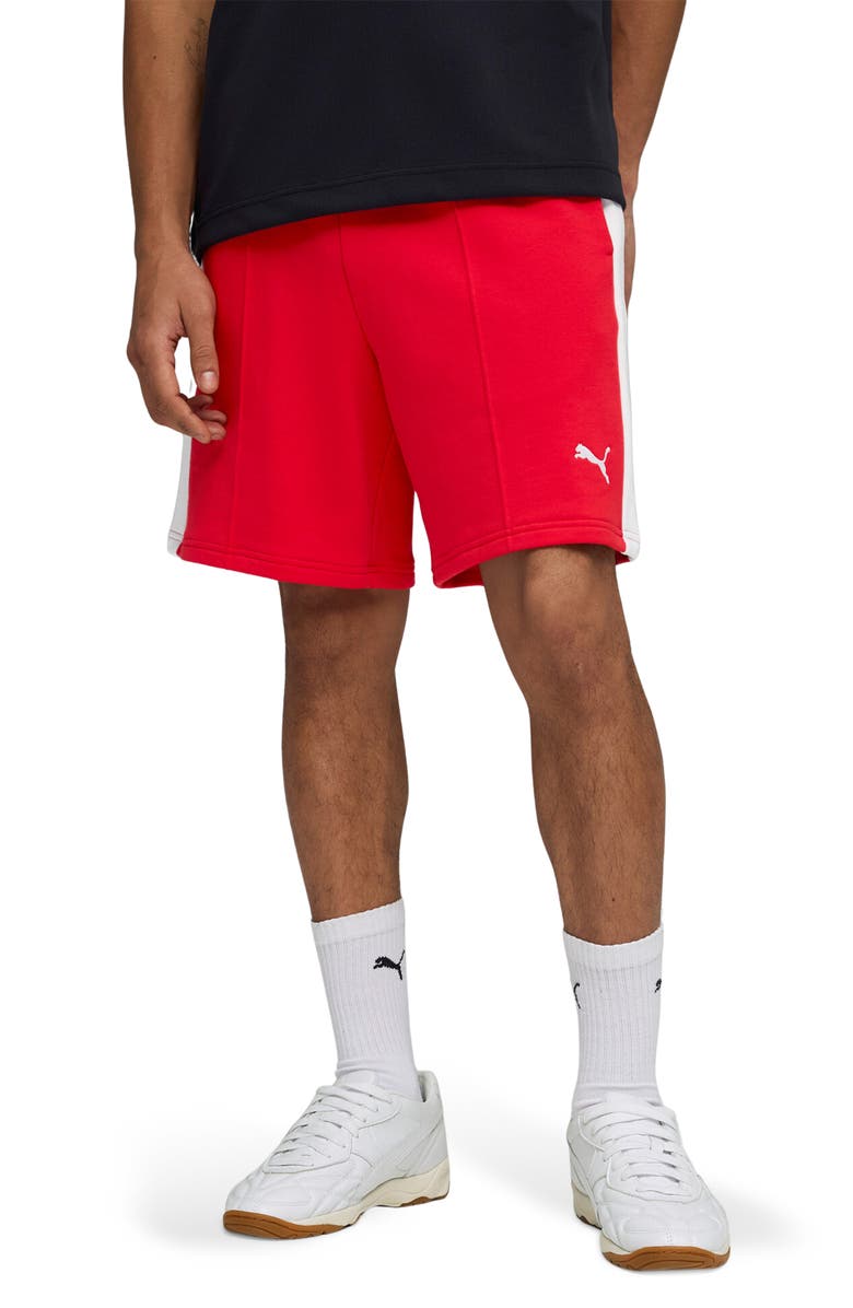 PUMA T7 Relaxed Shorts, Main, color, For All Time Red