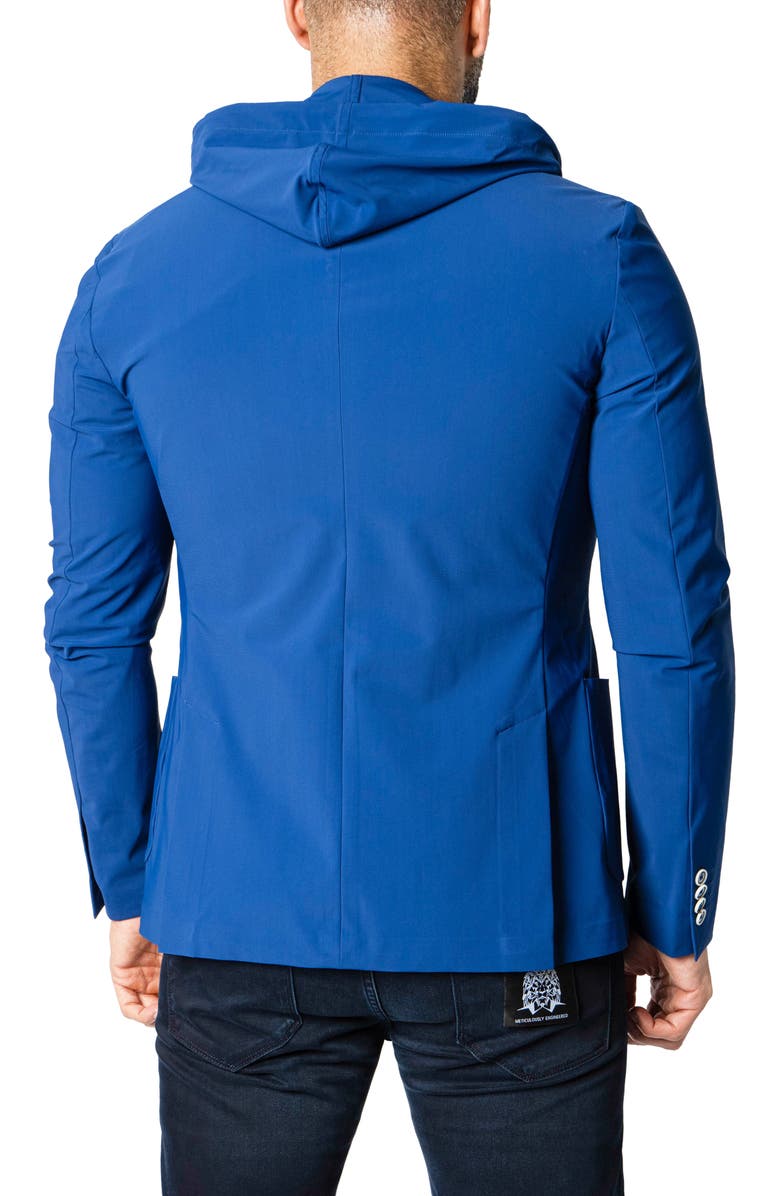 Maceoo Azurite Stretch Jacket & Removable Hooded Bib, Alternate, color, Blue