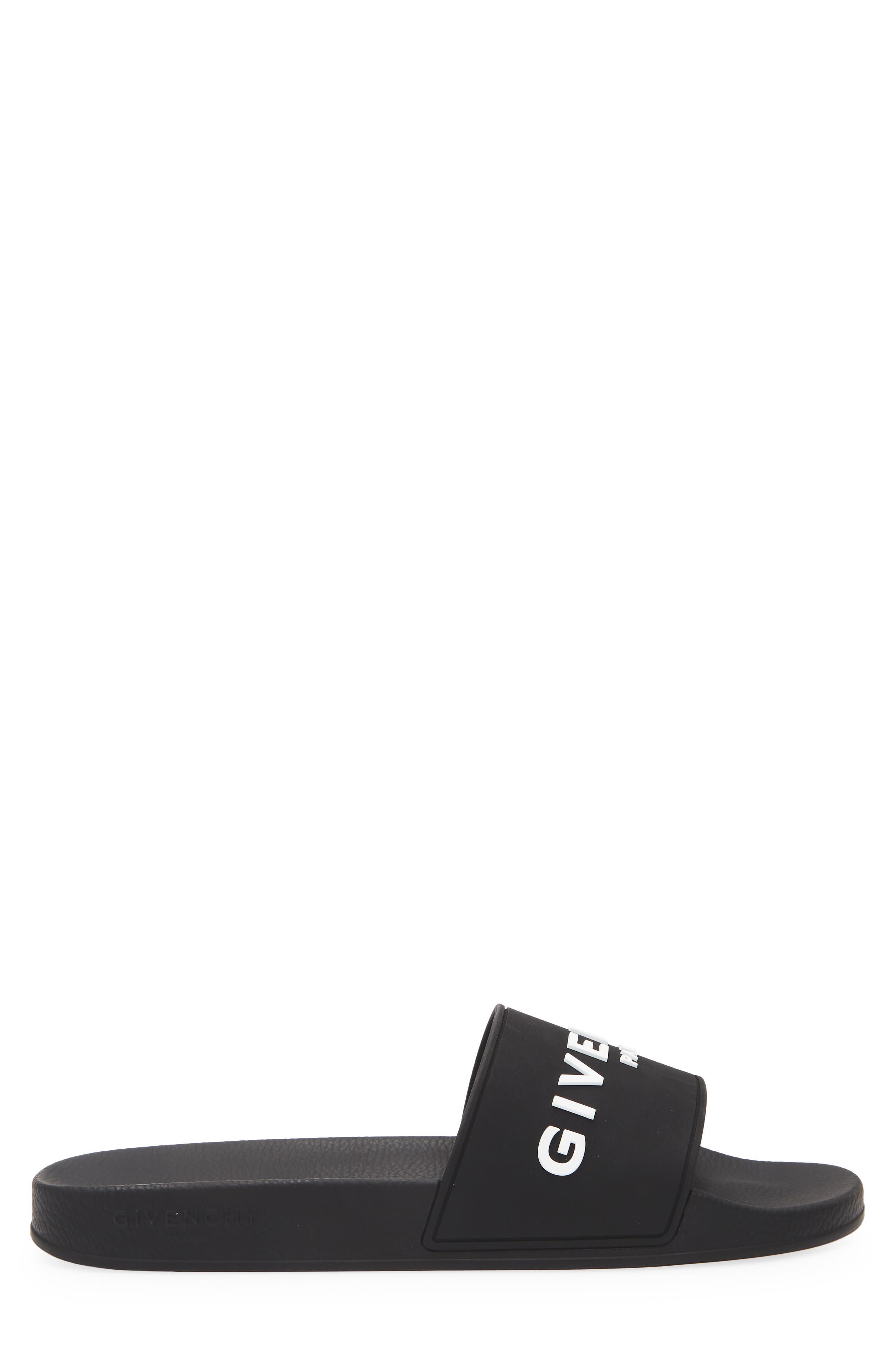 Givenchy Logo Slide Sandal, Alternate, color, 003 Black