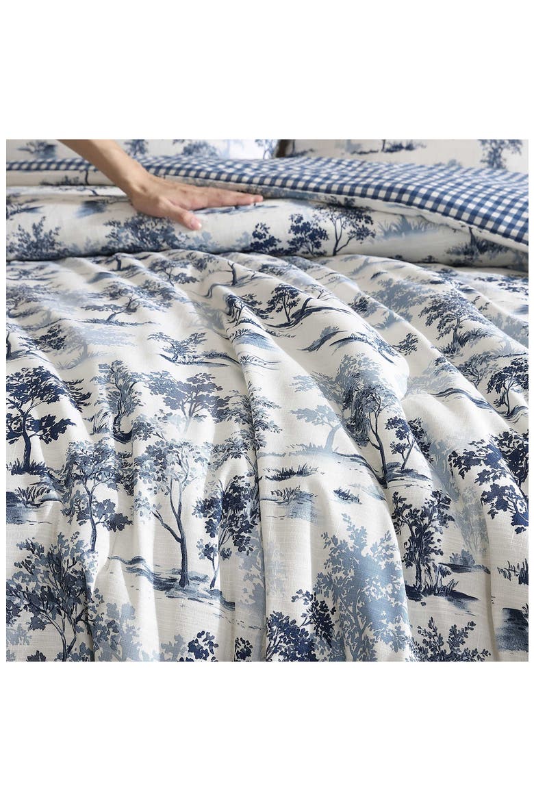 Vintage Forest Toile 2-Piece Twin Comforter Set, Alternate, color, BLUE