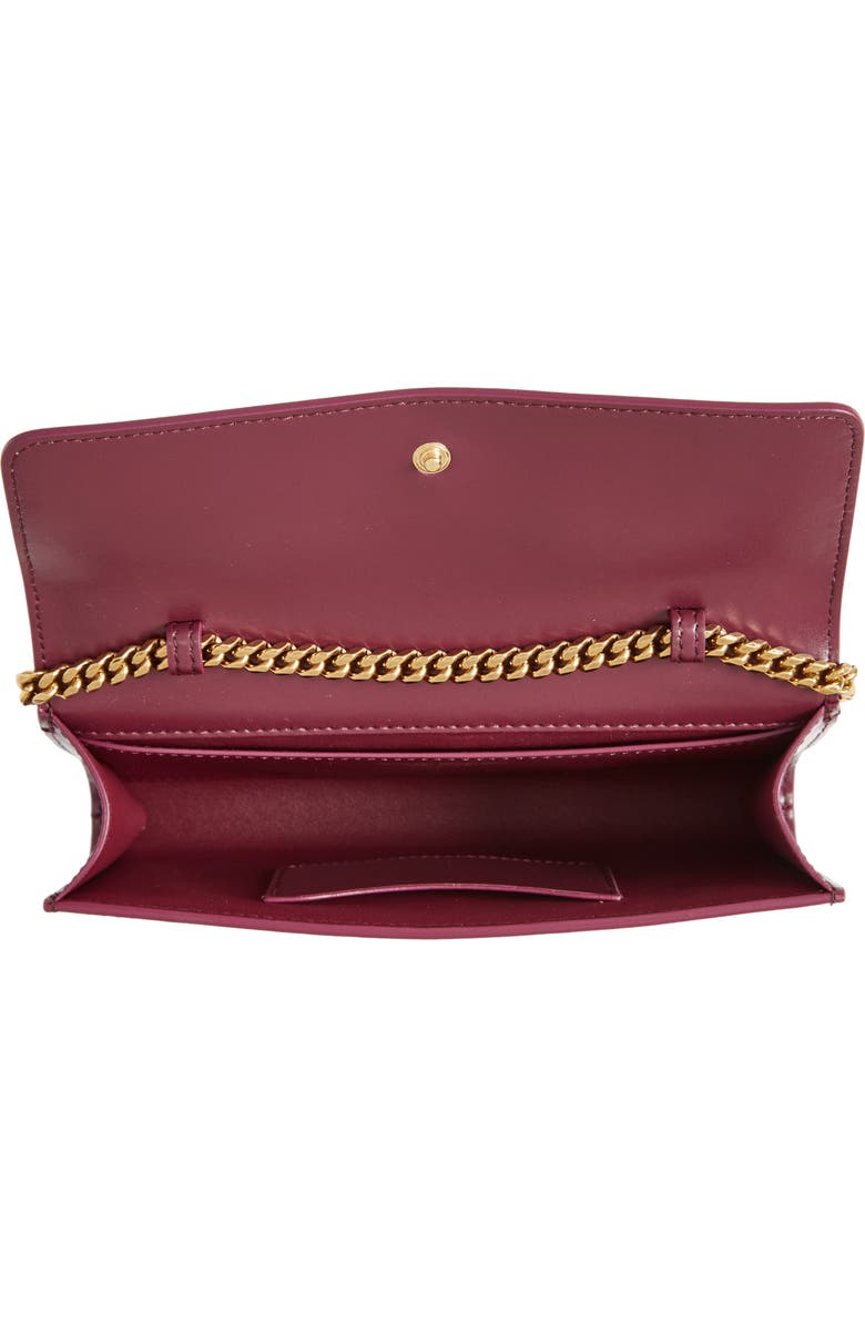 McQueen Slash Cutout Knuckle Leather Clutch, Alternate, color,