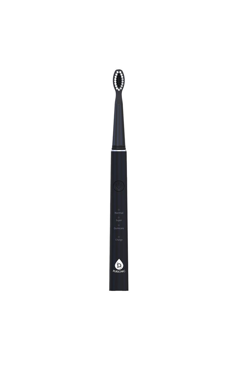 USB Sonic Toothbrush with 12 Heads - White, Main, color, BLACK