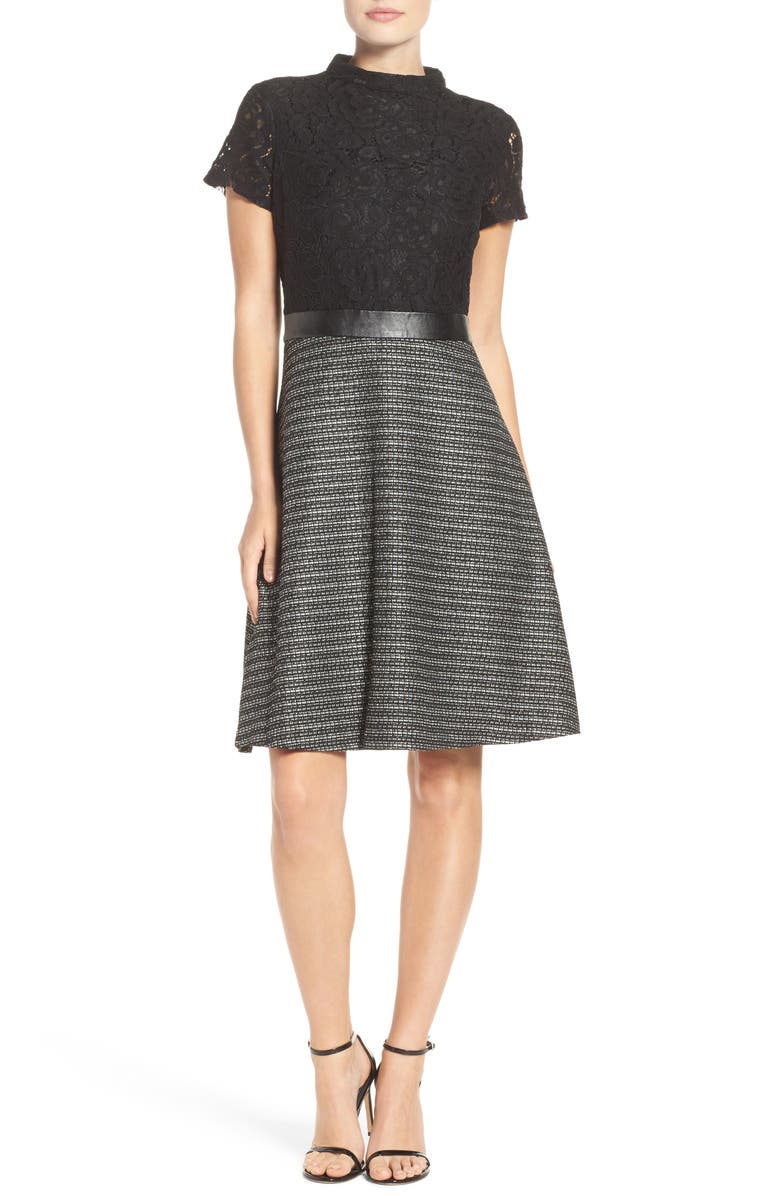 Ellen Tracy Fit & Flare Dress, Main, color, 