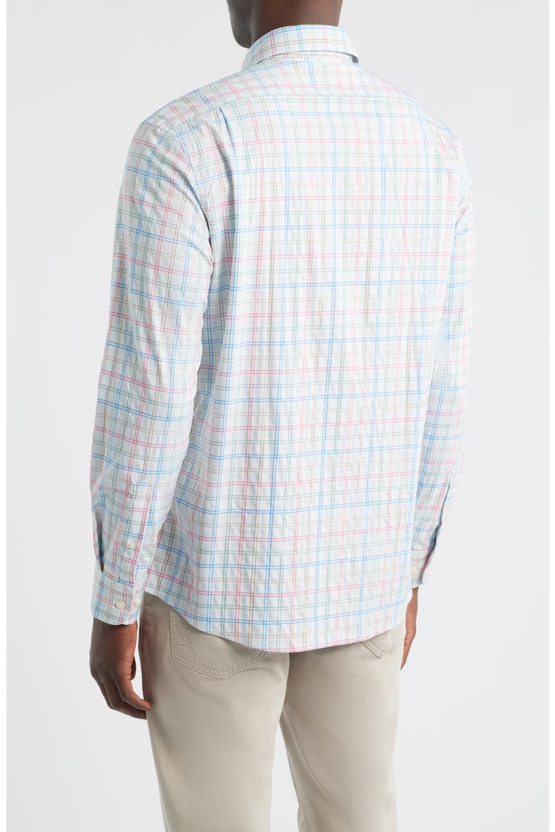 Bingham Tattersall Check Everyday Performance Button-Down Shirt, Alternate, color, GULF BLUE