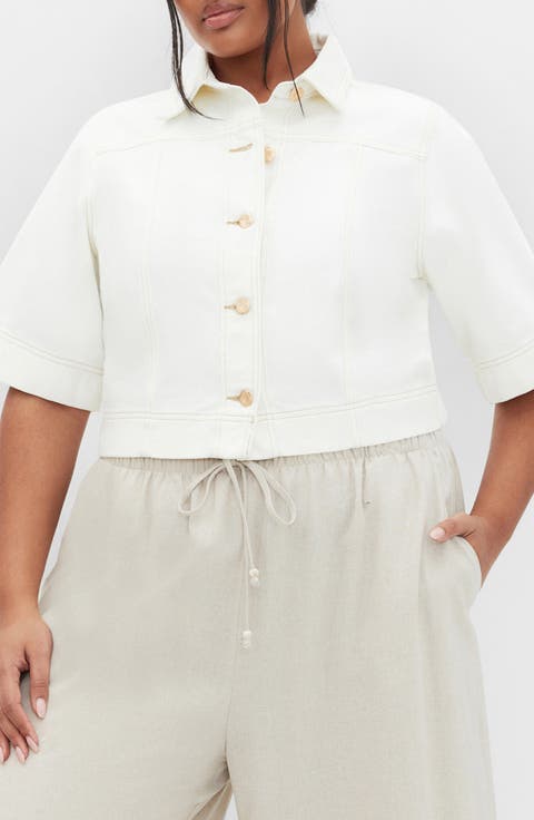 Millie Short Sleeve Denim Jacket (Plus)