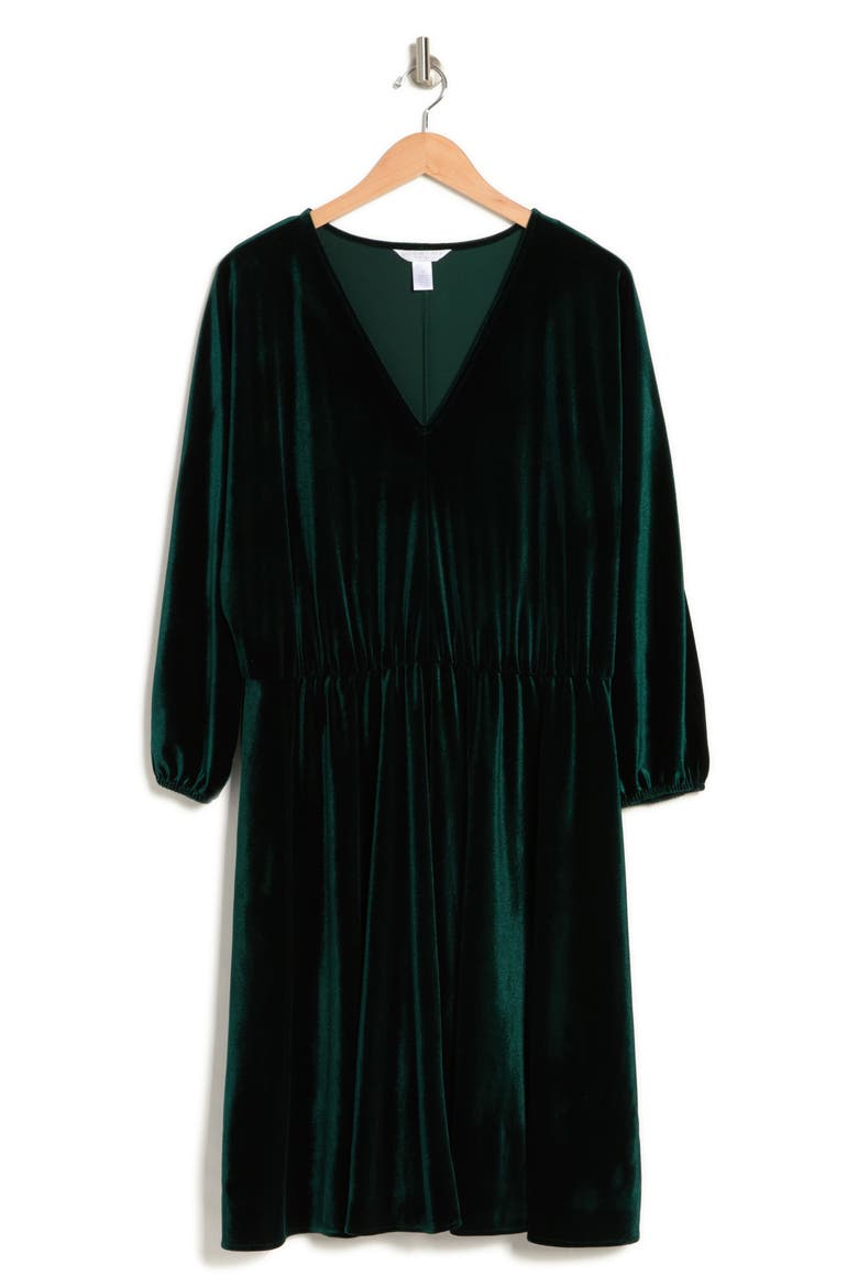 V-Neck Dolman Dress, Alternate, color, HUNTER