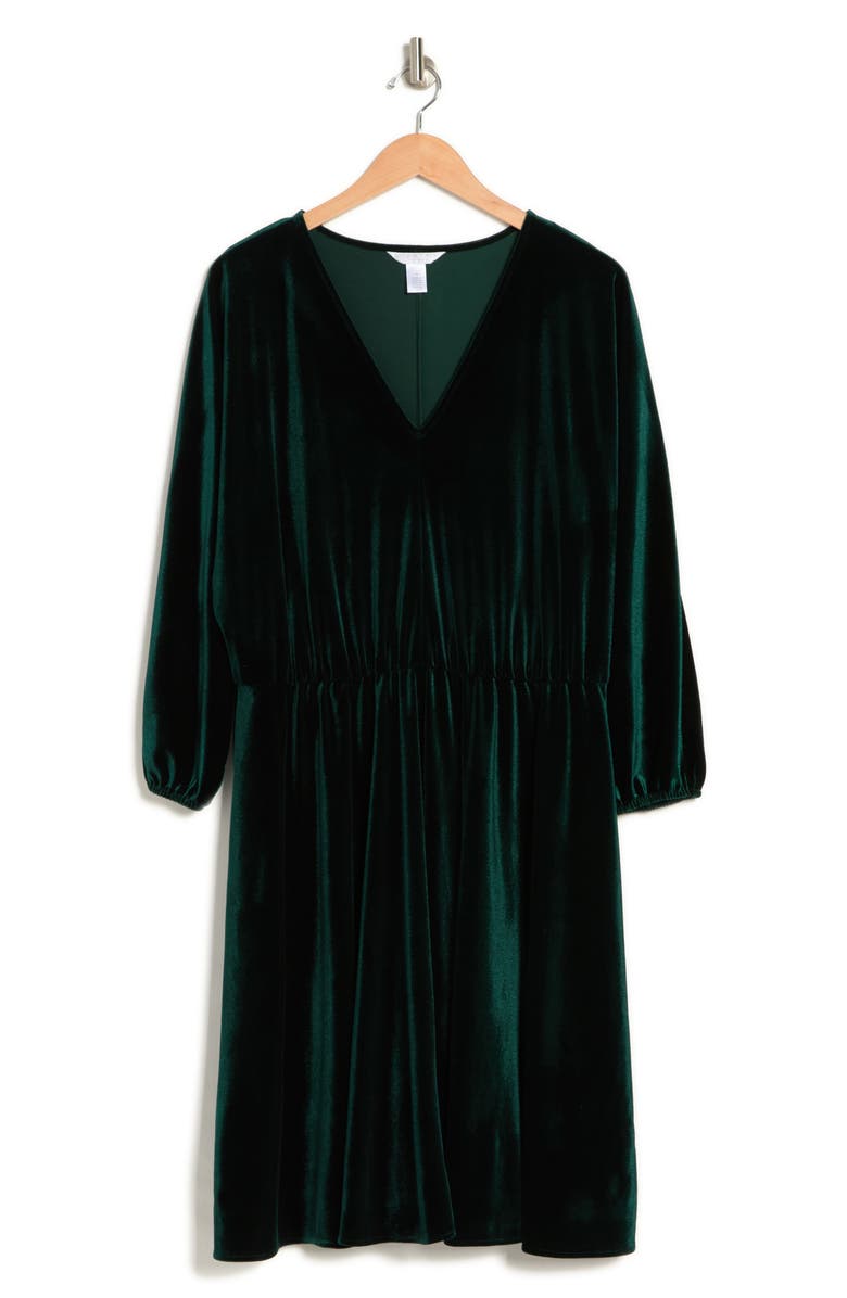 London Times V-Neck Dolman Dress, Alternate, color, Hunter