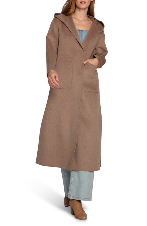 Walk My Way Wool Blend Hooded Coat