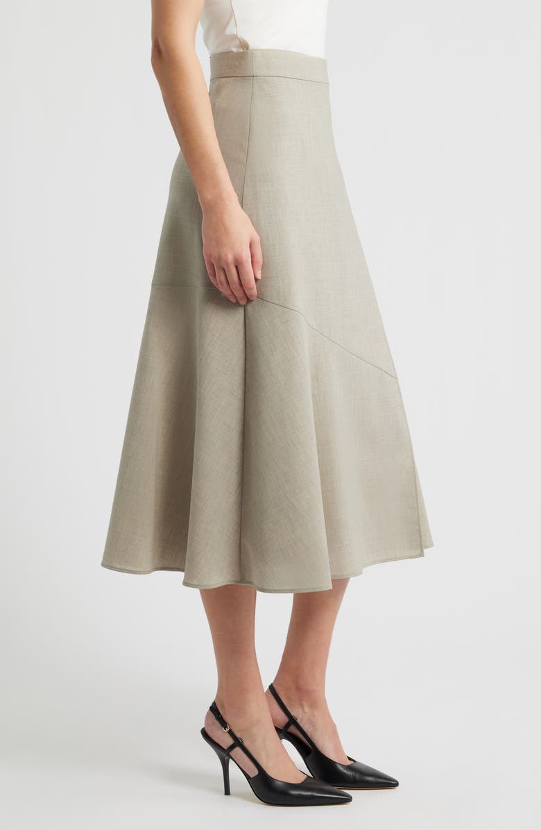 BOSS Vuleran Virgin Wool Skirt, Alternate, color, Pumice