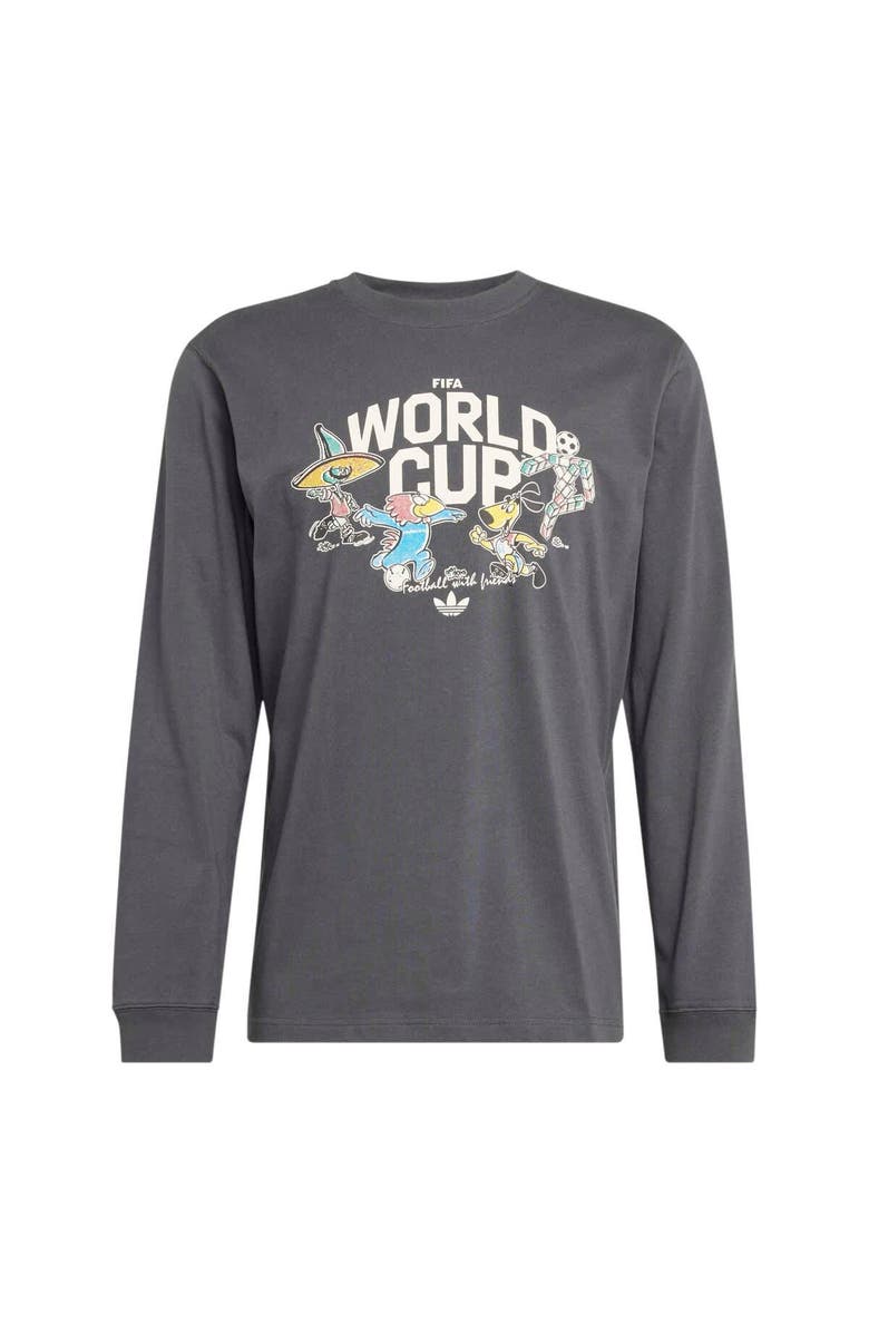 adidas Men's adidas Gray FIFA World Cup Historic Mascot Long Sleeve T-Shirt, Alternate, color, Gray