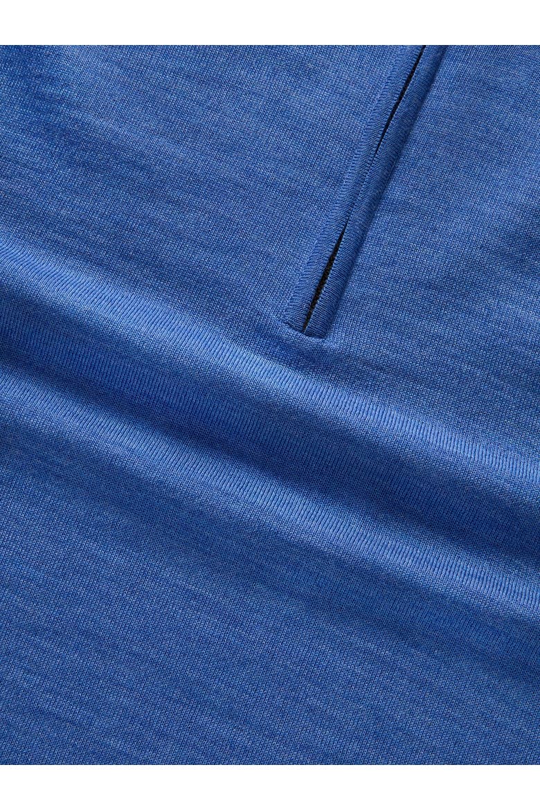 Eastwood Quarter Zip Sweater, Alternate, color, Sky Blue with Navy Tipping