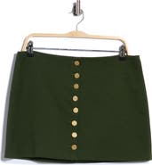 ALICE + OLIVIA Rubi Button Front Miniskirt