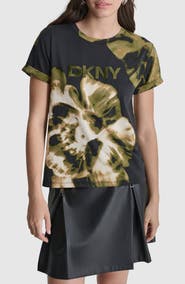 DKNY Logo Print Stretch Cotton Graphic T-Shirt