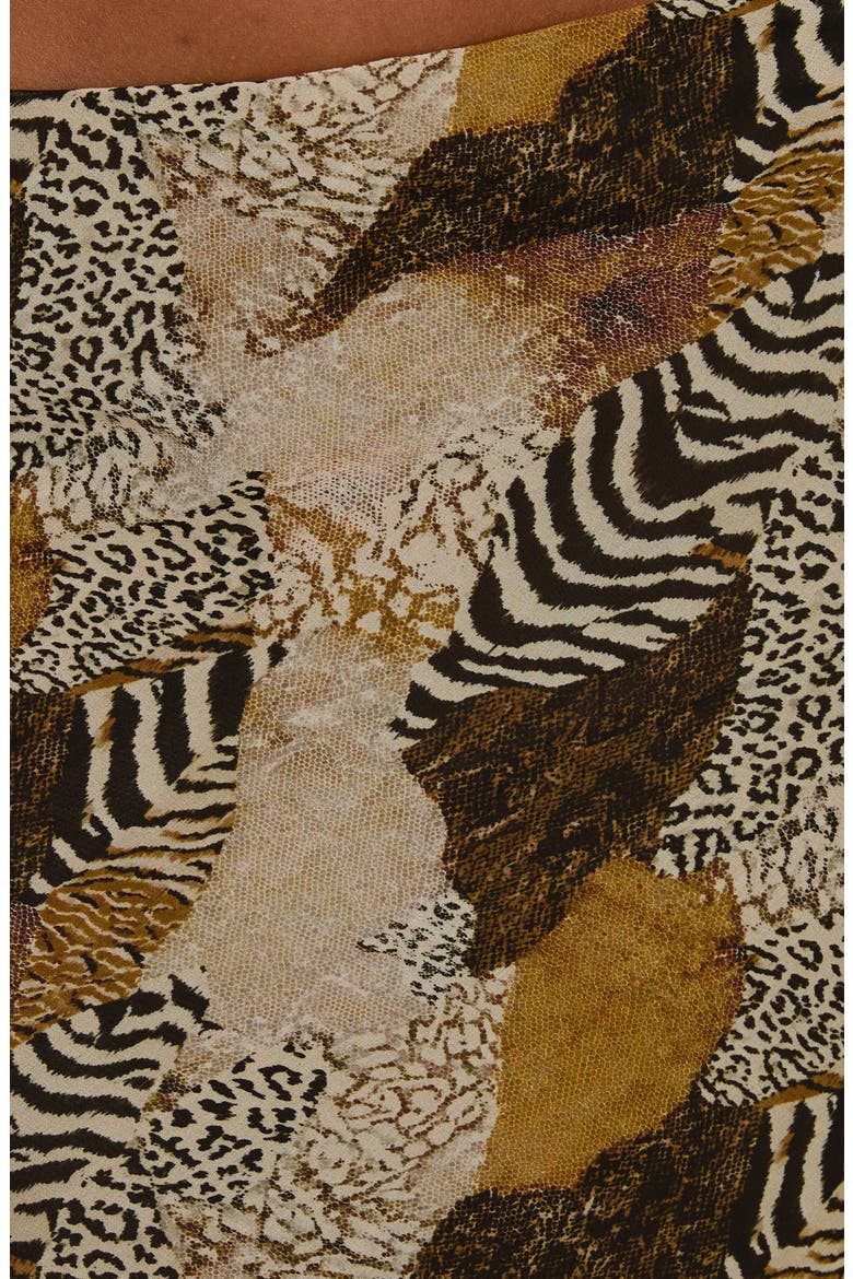 Suella Mixed Print Asymmetric Midi Skirt, Alternate, color, ANIMAL MULTI