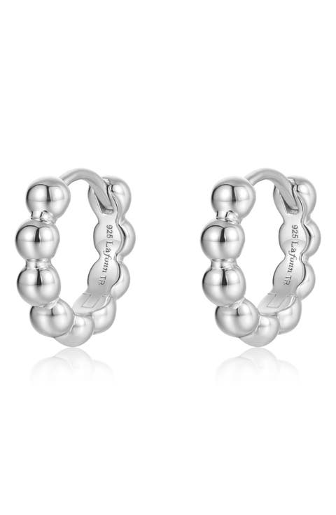 Lumina Beaded Huggie Hoop Earrings