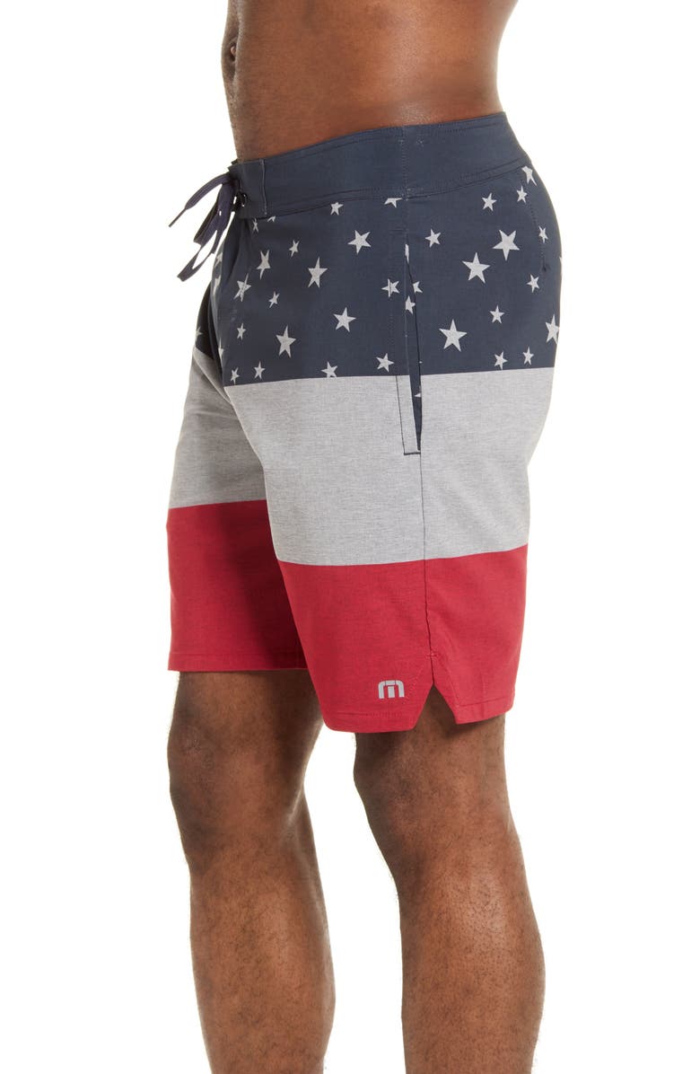 TravisMathew Ticker Tape Board Shorts, Alternate, color, 