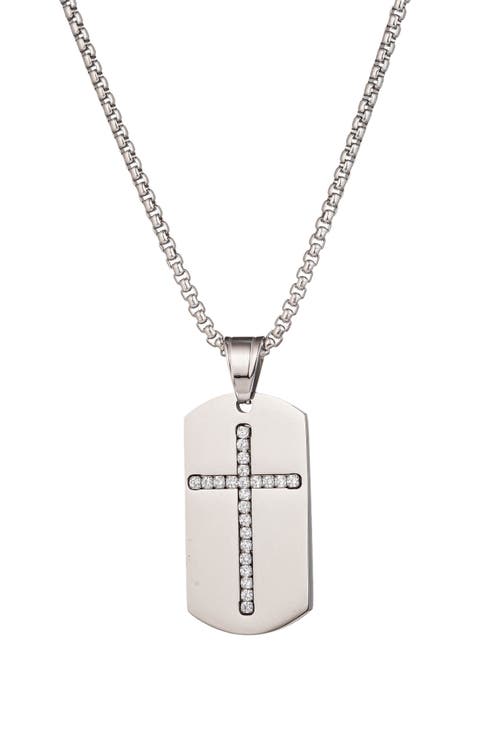 Men's Samuel Cross Dogtag Pendant Necklace